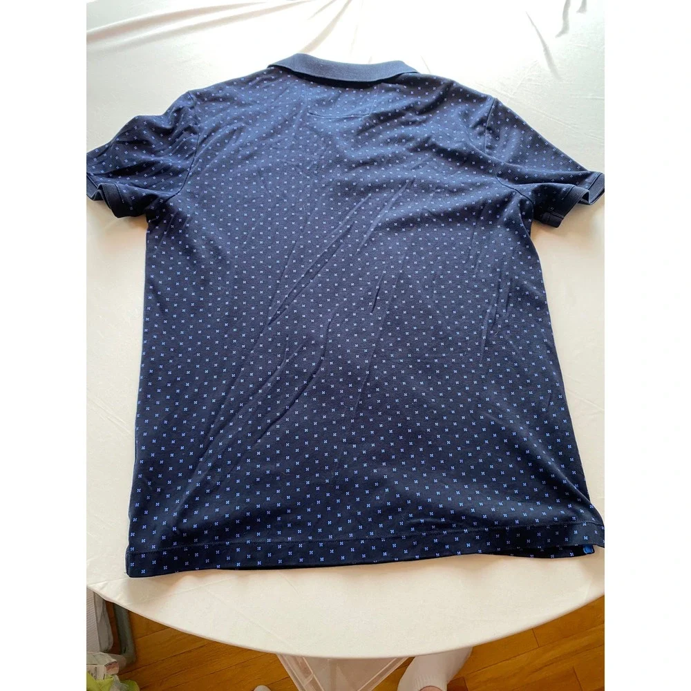Banana Republic Luxury Touch Polo Shirt Mens Large Slim Fit Navy Blue 424807-01